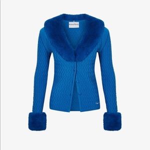 House of Sunny Midnight Swirl Peggy blue sweater